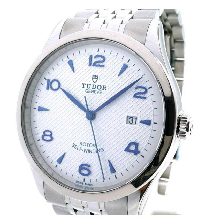 Tudor 1926 Automatic White Dial Silver Steel Strap Watch for Men - M91650-0005