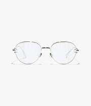 Chanel Women Pantos Silver Frame Light Blue Glasses

