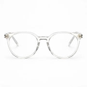 Saint Laurent SL 681/F Unisex Transparent Round-Frame Glasses

