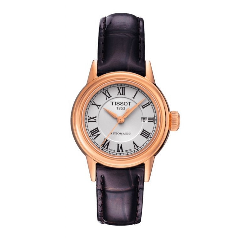 Tissot T Classic Carson White Dial Brown Leather Strap Watch For Women - T085.207.36.013.00