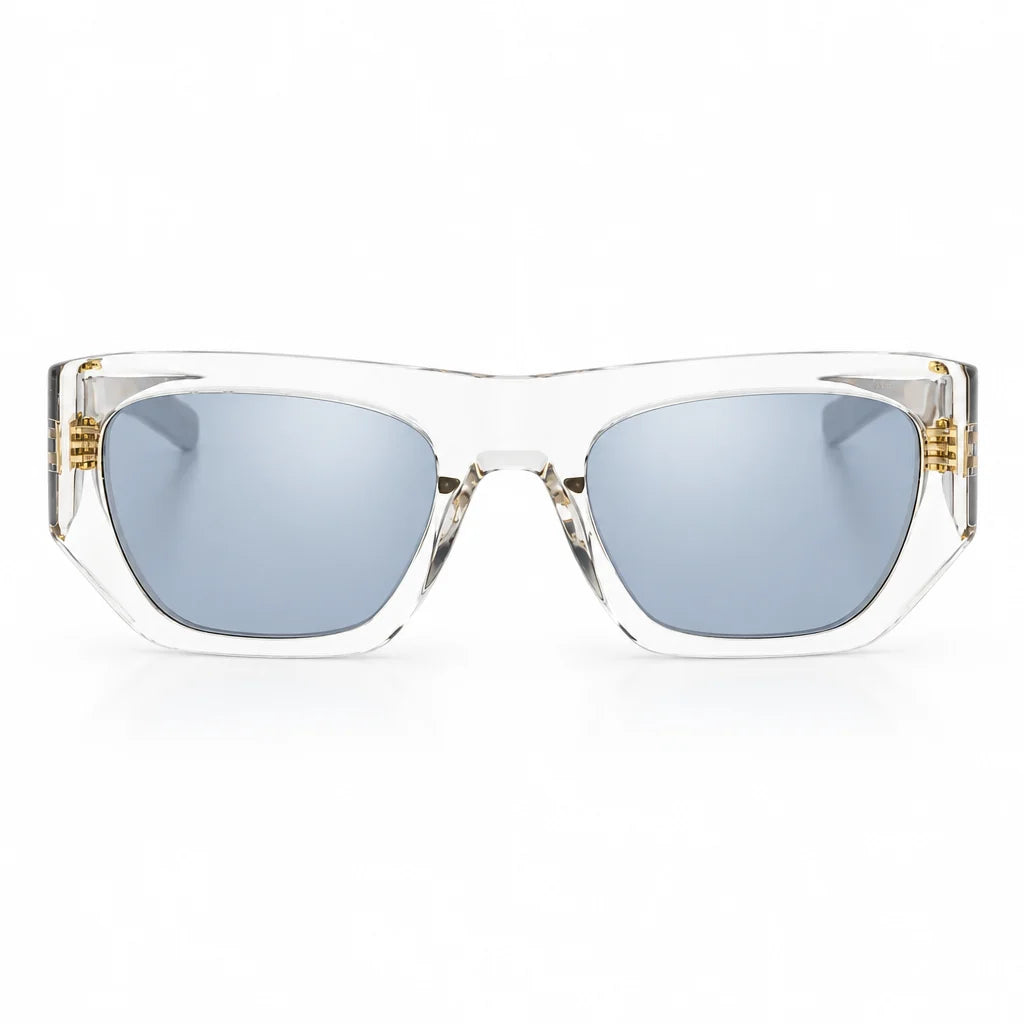 Saint Laurent SL 740 Women Pillowed Square Transparent / Havana Sunglasses
