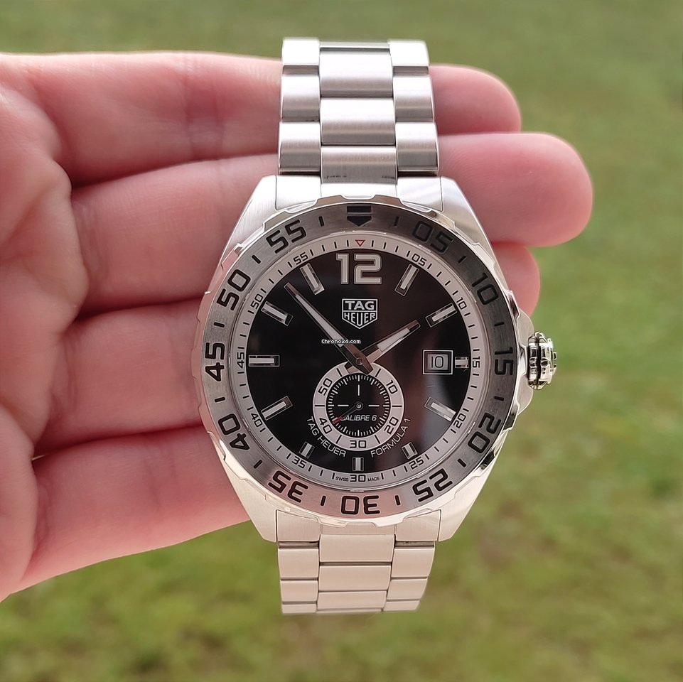 Tag Heuer Formula 1 Automatic Black Dial Silver Steel Strap Watch for Men - WAZ2012.BA0842