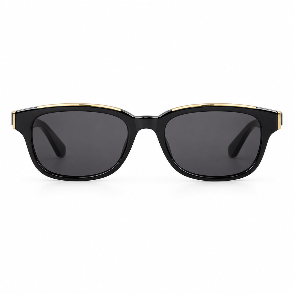 Chrome Hearts Unisex Low Rider Black & Gold Gothic Sunglasses
