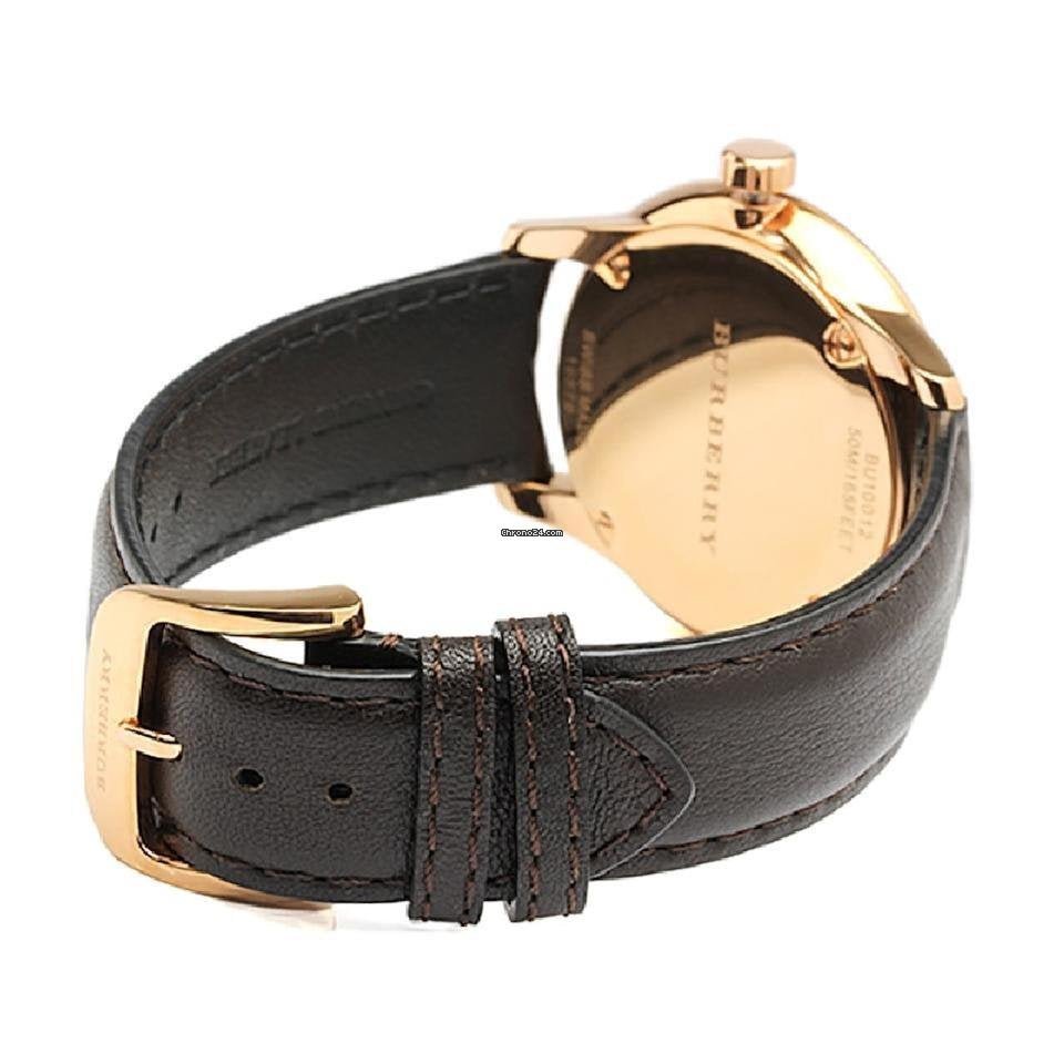 Burberry The Classic Brown Dial Brown Leather Strap Watch for Men - BU10012