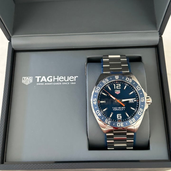 Tag Heuer Formula 1 Quartz 43mm Blue Dial Silver Steel Strap Watch for Men - WAZ1010.BA0842