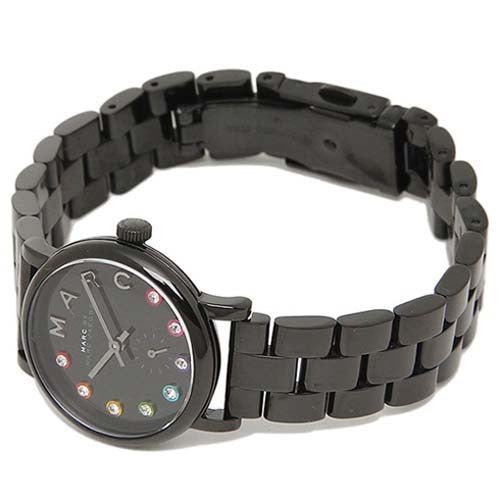 Marc Jacobs Baker Black Dial Black Steel Strap Watch for Women - MBM3425