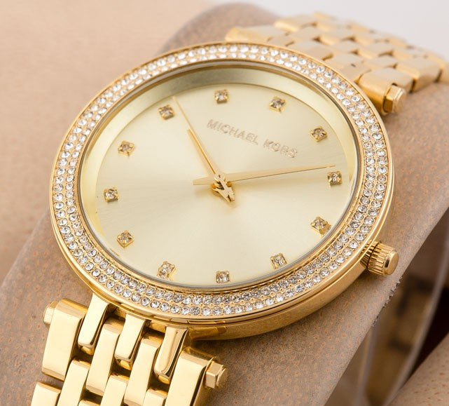Michael Kors Darci Gold Dial Gold Stainless Steel Strap Watch for Women - MK3216