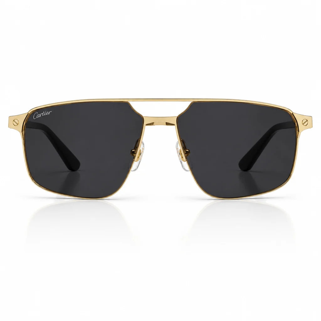 Cartier Santos de Cartier Men Navigator Grey Sunglasses