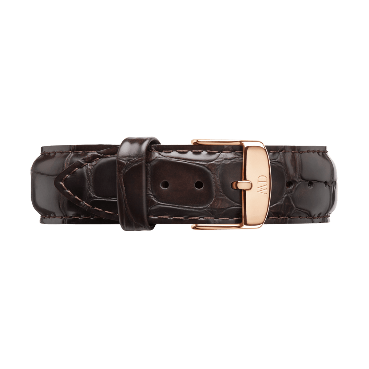 Daniel Wellington Dapper York White Dial Brown Leather Strap Watch For Women - DW00100093