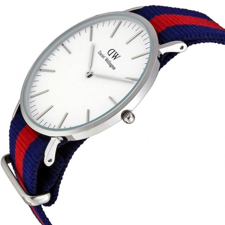 Daniel Wellington Classic Oxford White Dial Two Tone Nylon Strap Watch For Men - DW00100015
