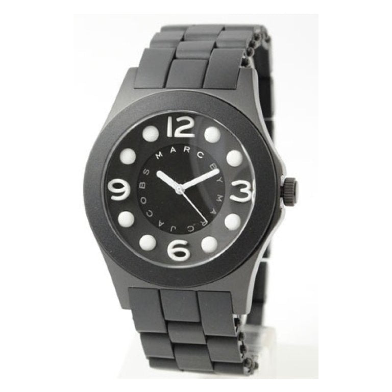 Marc Jacobs Pelly Black Dial Black Silicone Strap Watch for Women - MBM2516
