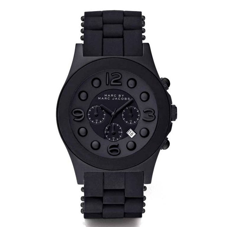Marc Jacobs Pelly Black Dial Black Silicone Strap Watch for Women - MBM2567