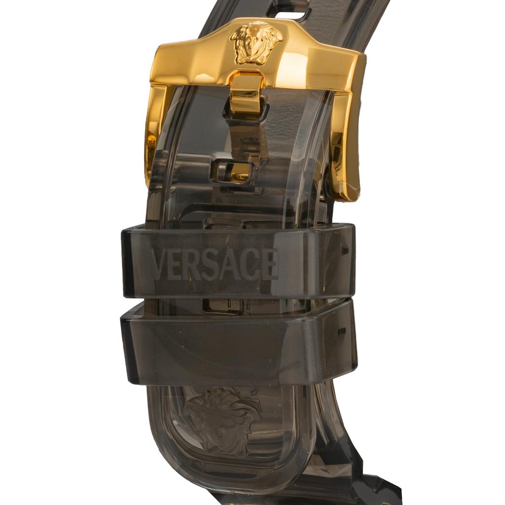 Versace Icon Active Chronograph Black Dial Black Siliconen Strap Unisex Watch - VE8P00224