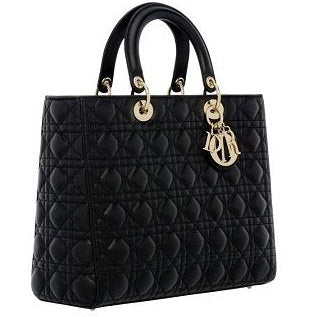 Dior Large Lady Dior Bag - Black