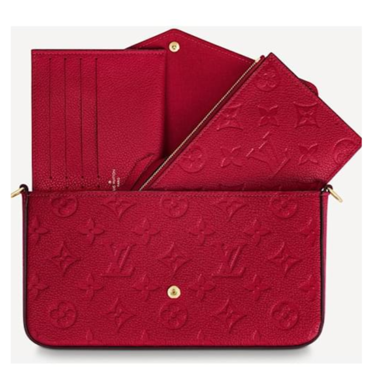 Louis Vuitton Pochette Félicie Wallet Shoulder Bag - Red