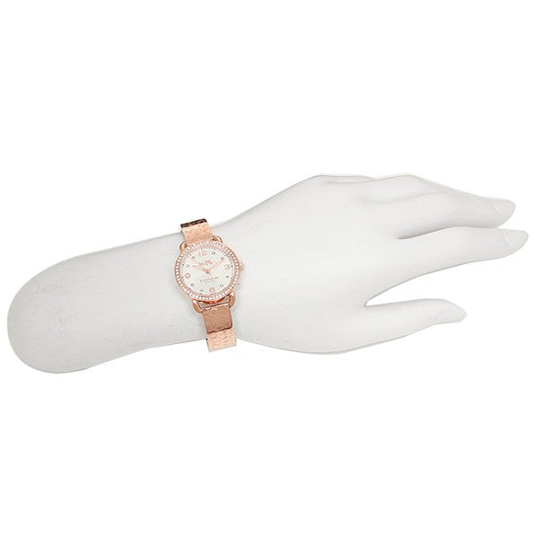 Coach Delancey Silver Dial Rose Gold Steel Strap Watch for Women - 14502355