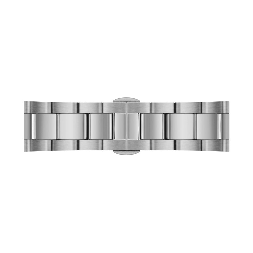 Daniel Wellington Iconic Chronograph Link Blue Dial Silver Steel Strap Watch For Men - DW00100644