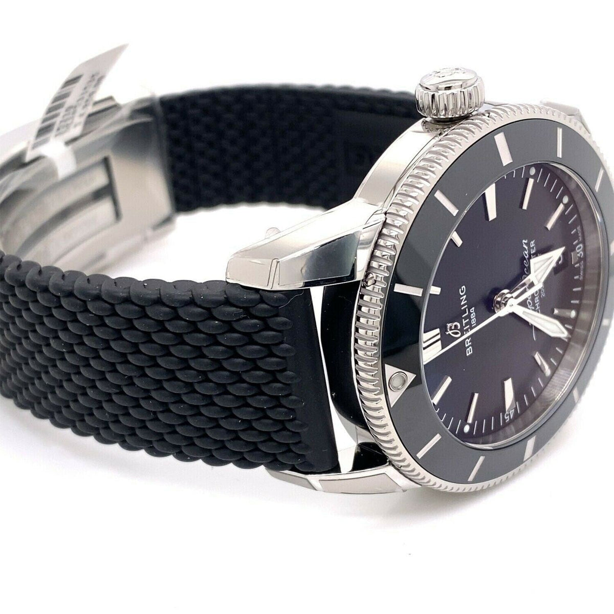 Breitling Superocean Heritage B20 Automatic 44 Black Dial Black Mesh Bracelet Watch for Men - AB2030121B1S1