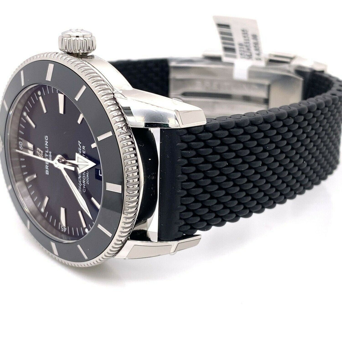 Breitling Superocean Heritage B20 Automatic 44 Black Dial Black Mesh Bracelet Watch for Men - AB2030121B1S1