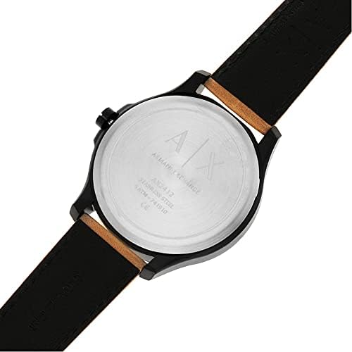 Armani Exchange Hampton Chronograph Green Dial Brown Leather Strap Watch For Men - AX2412