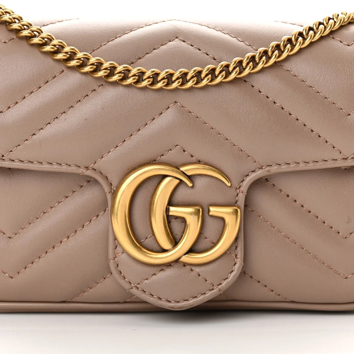 Gucci GG Marmont Mini Shoulder Bag - Dusty Pink