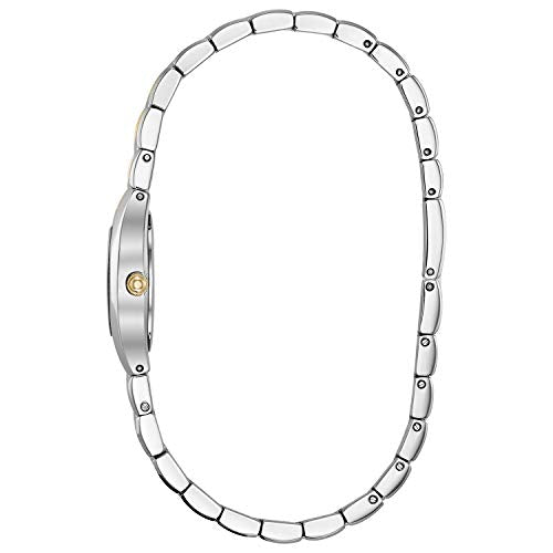 Bulova Classic White Dial Two Tone Steel Strap Watch for Women - 98T84