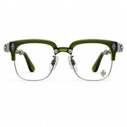 Chrome Hearts Unisex Evagilist Transparent Olive & Sterling Silver Eyewear