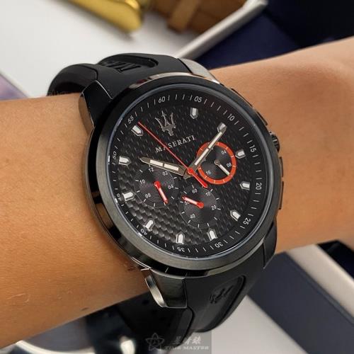 Maserati SFIDA Chronograph Quartz Stainless Steel Black Dial Watch For Men - R8851123007