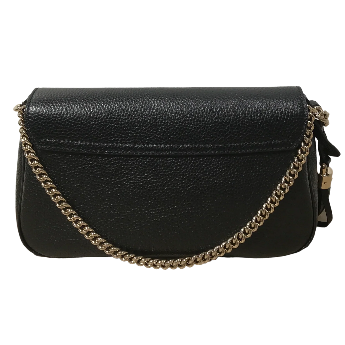 Gucci Pebbled Calfskin Soho Flap Bag – Black