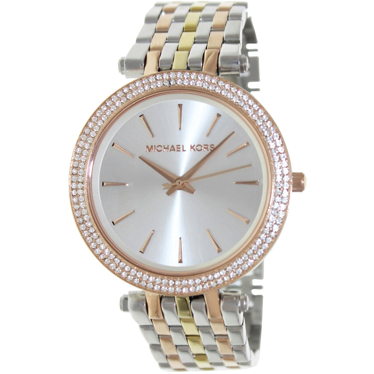Michael Kors Darci Silver Dial Two Tone Stainless Steel Strap Watch for Women - MK3203