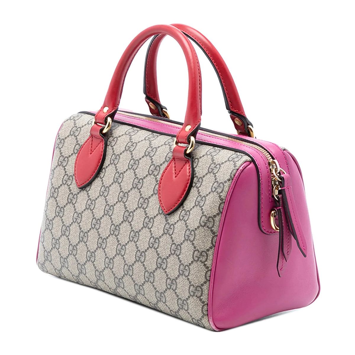 Gucci GG Supreme Boston Bag - Hibiscus Pink