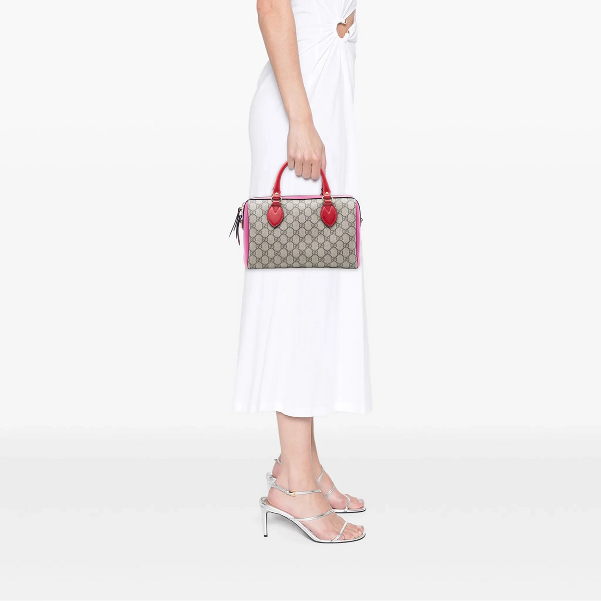 Gucci GG Supreme Boston Bag - Hibiscus Pink