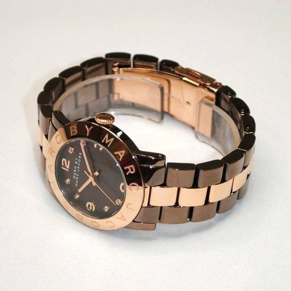 Marc Jacobs Amy Grey Dial Two Tone Steel Strap Watch for Women - MBM8597