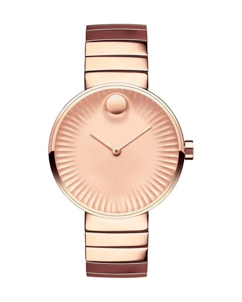 Movado Edge Rose Gold Dial Rose Gold Steel Strap Watch for Women - 3680013