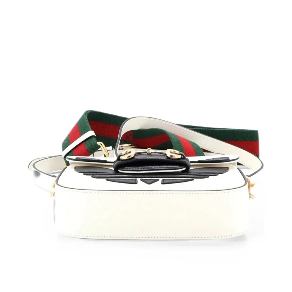 Gucci X Adidas Horsebit 1955 Shoulder Bag – White