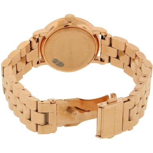 Marc Jacobs Baker Dexter White Dial Rose Gold Steel Strap Watch for Women - MBM3443