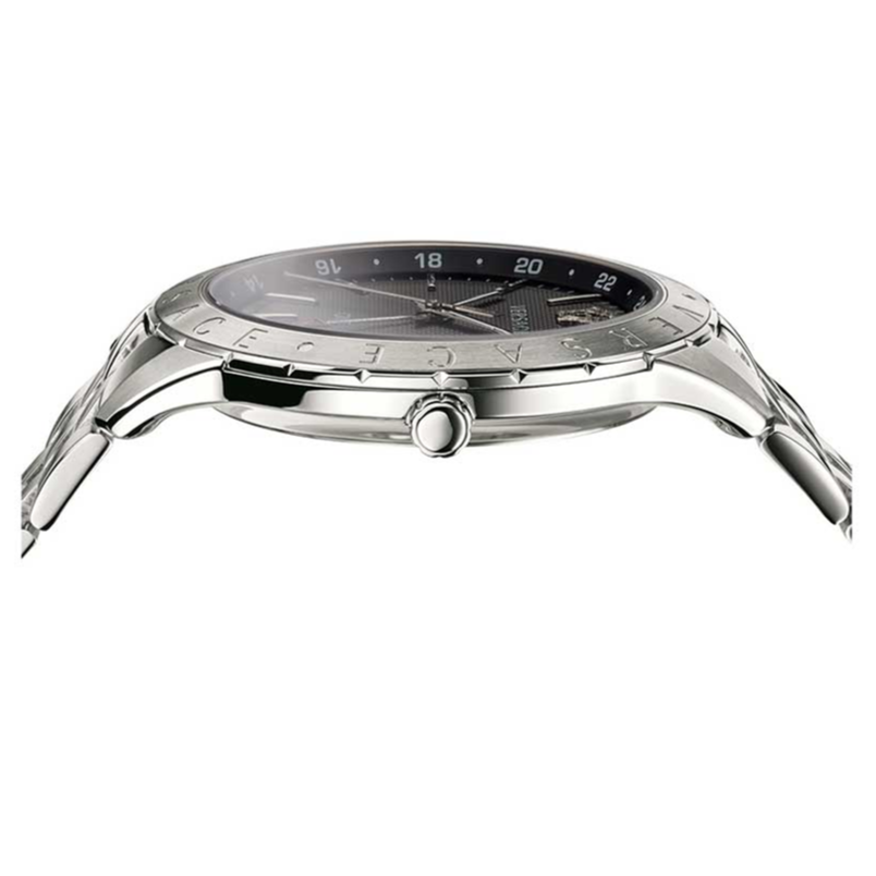 Versace Univers Analog Black Dial Silver Steel Strap Watch for Men - VEBK00418
