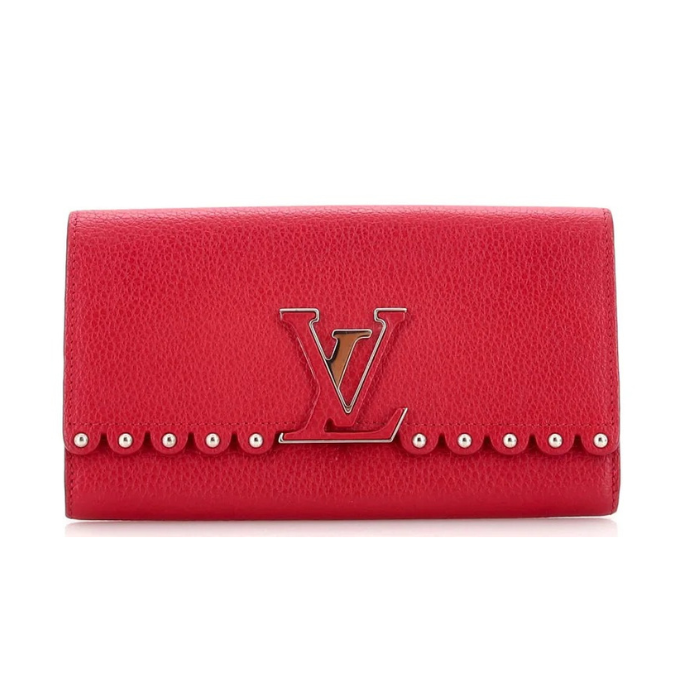 Louis Vuitton Capucines Taurillon Leather Wallet - Red