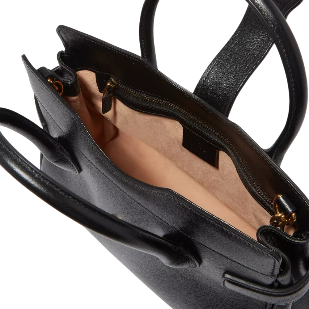 Gucci Small Top Handle Double GG Bag – Black