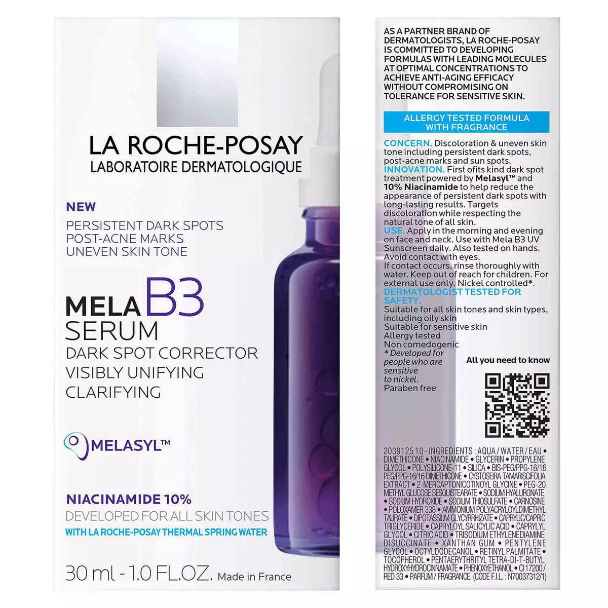 La Roche Posay Mela B3 Darkspots Serum With Melasyl™ + Niacinamide (Purple) - 30ml