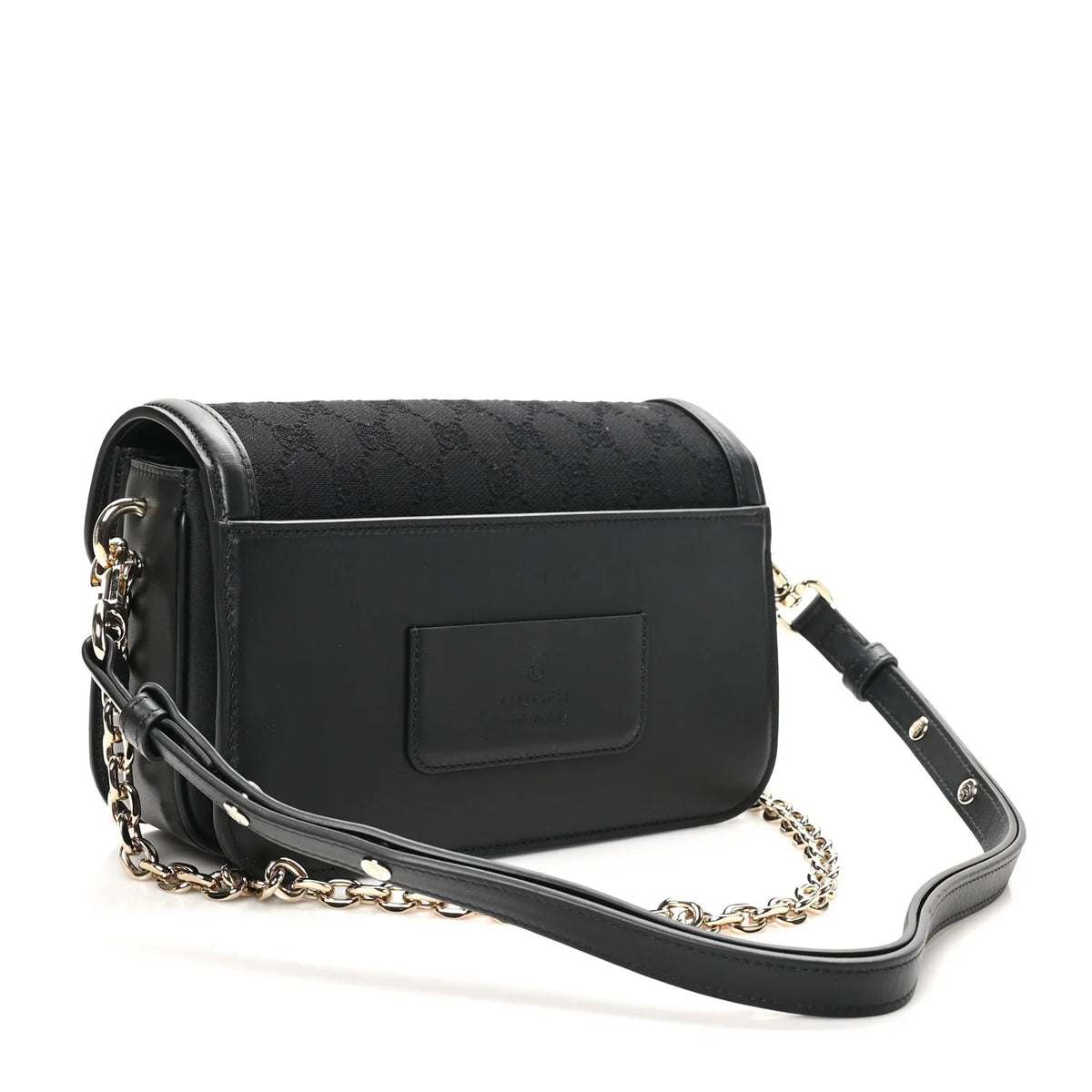 Gucci Wool Silk GG Monogram Go Small Shoulder Bag – Black
