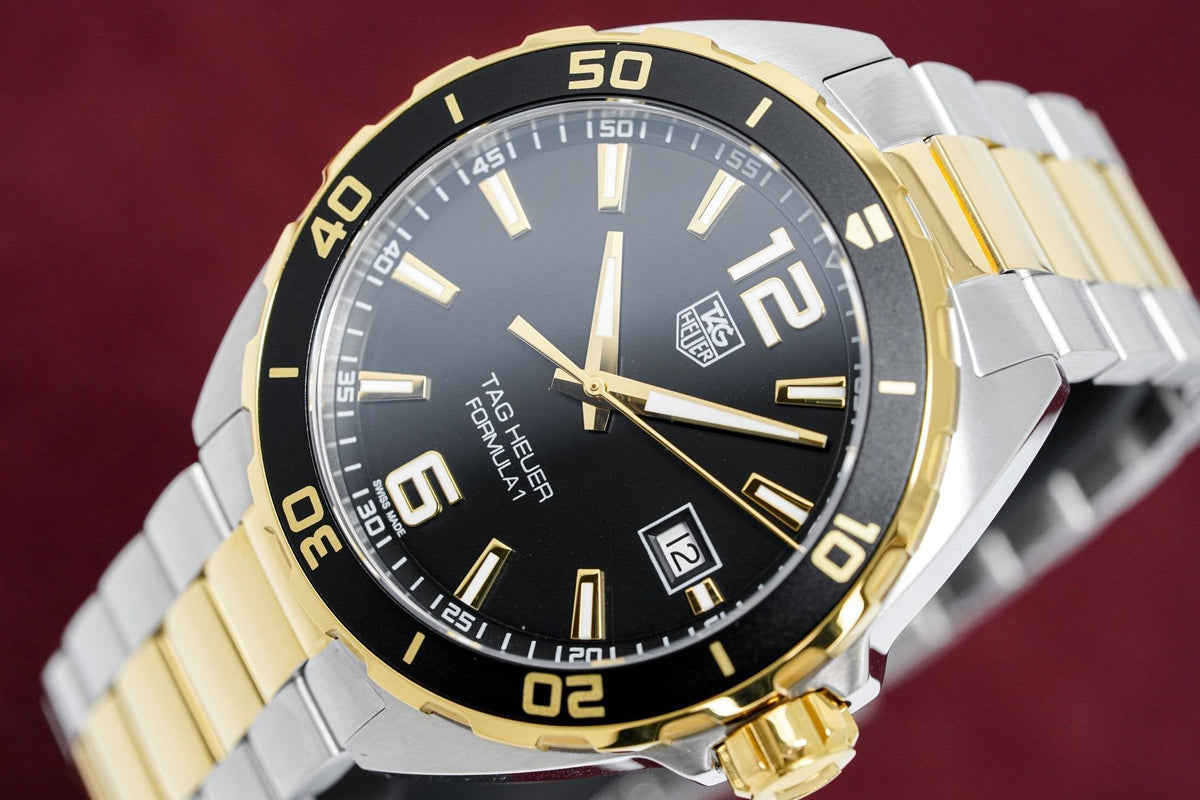 Tag Heuer Formula 1 Quartz 41mm Black Dial Two Tone Steel Strap Watch for Men - WAZ1121.BB0879