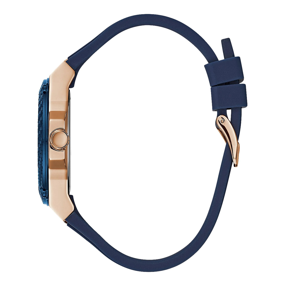 Guess Zena Blue Dial Blue Silicone Strap Watch For Women - W1049L2