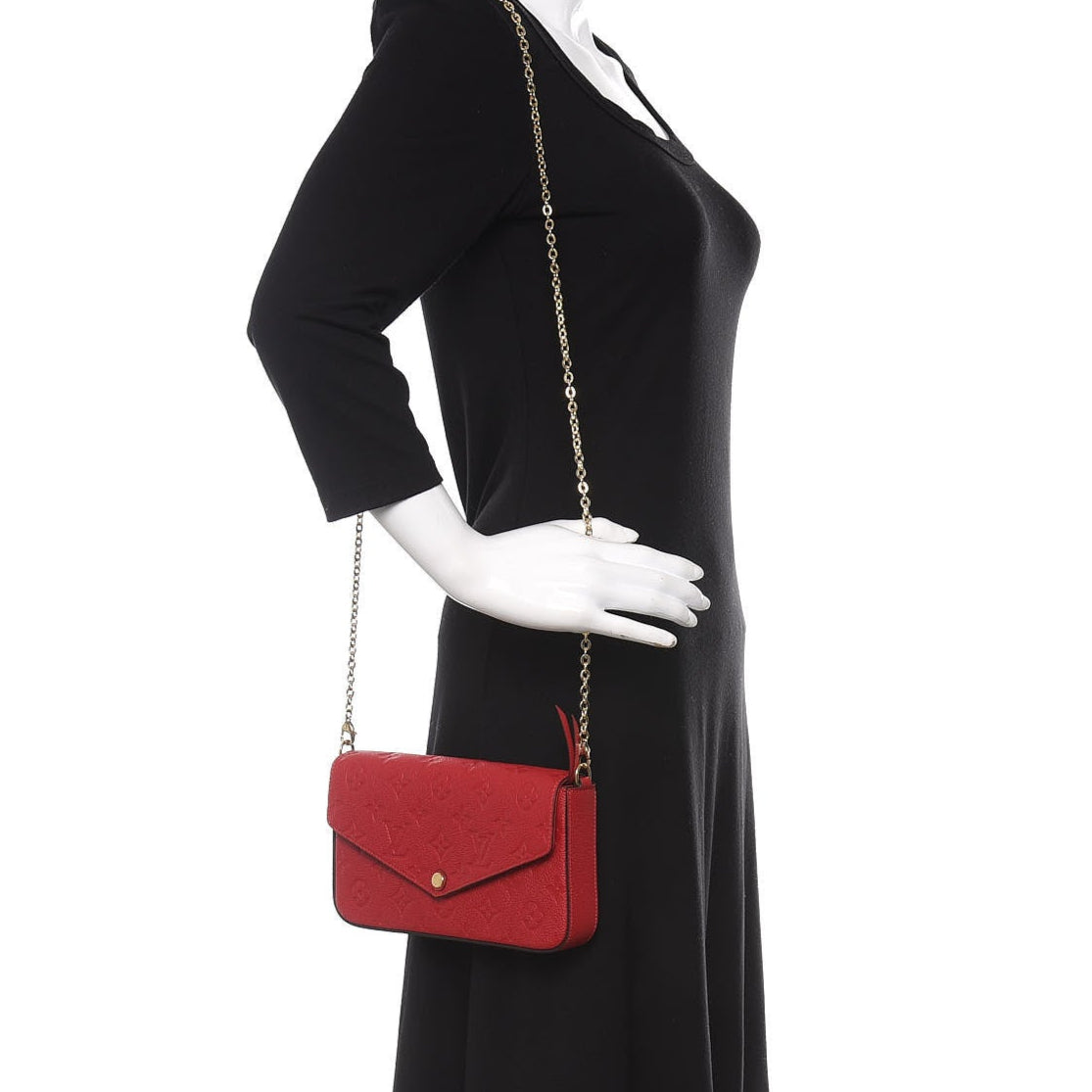 Louis Vuitton Pochette Félicie Wallet Shoulder Bag - Red