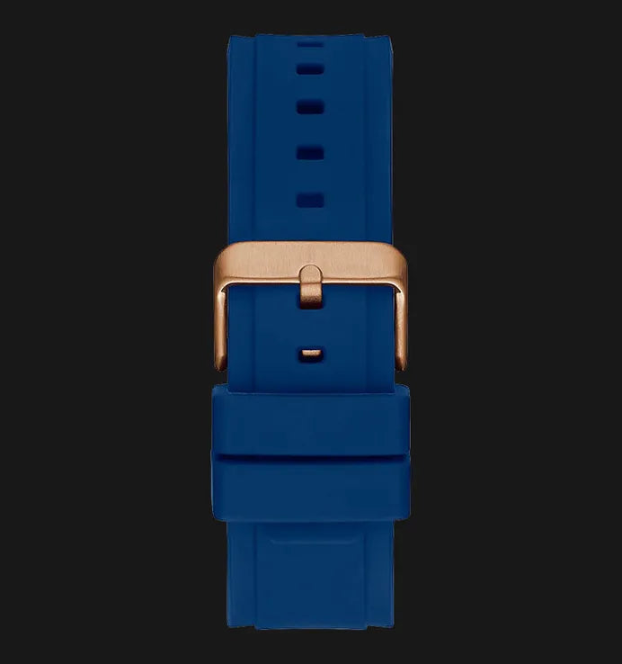 Guess Matrix Multifunction Blue Dial Blue Rubber Strap Watch for Men - GW0423G4