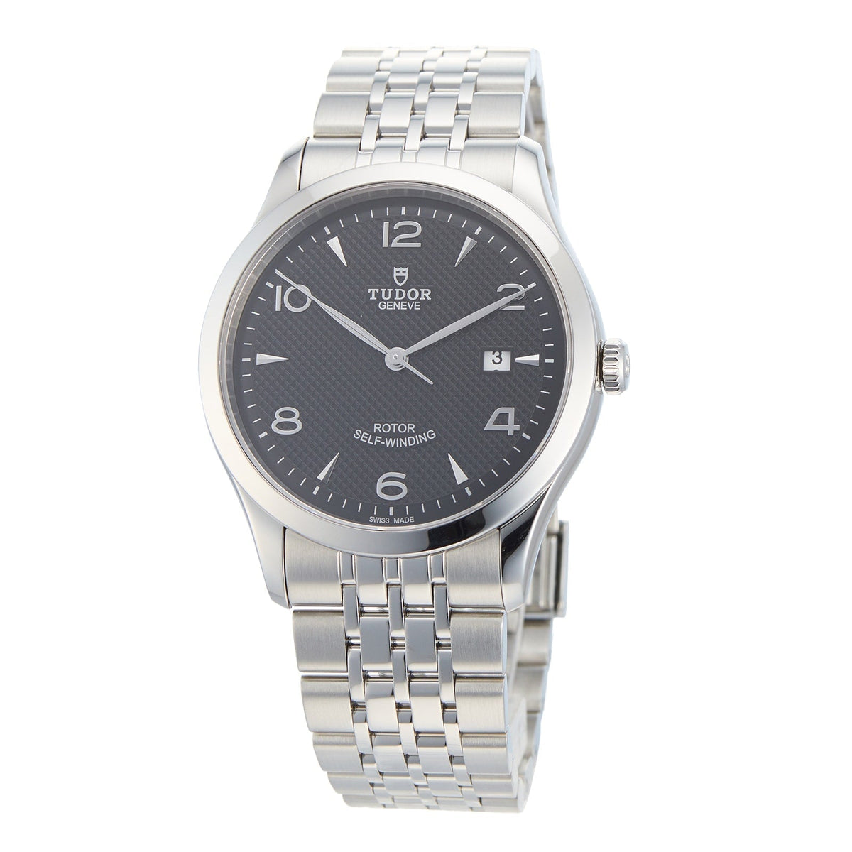 Tudor 1926 Automatic Black Dial Silver Steel Strap Watch for Men - M91650-0002