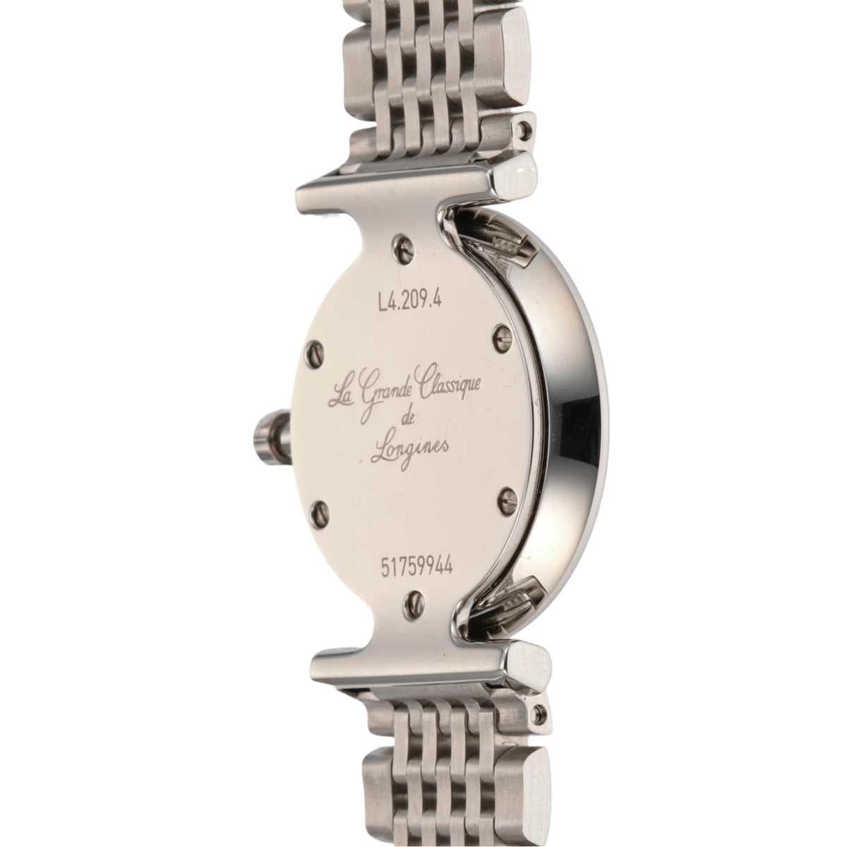 Longines La Grande Classique Diamonds White Dial Silver Steel Strap Watch for Women - L4.209.4.87.6