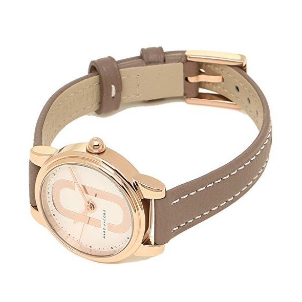 Marc Jacobs Corie White Dial Brown Leather Strap Watch for Women - MJ1581