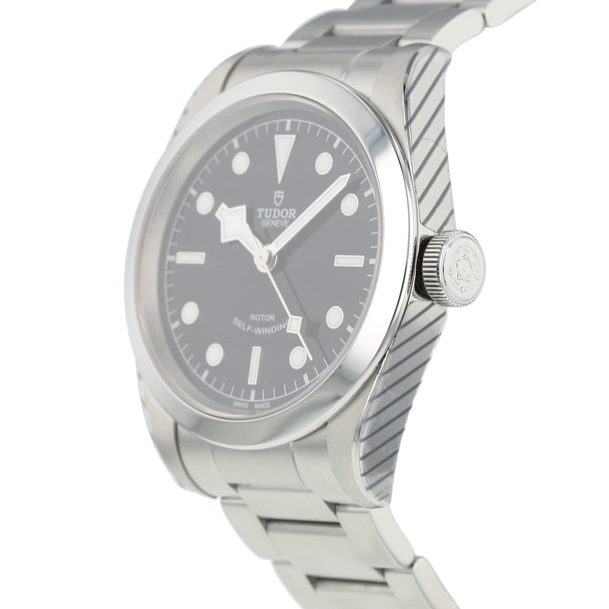 Tudor Black Bay Automatic Black Dial Silver Steel Strap Watch for Men - M79540-0001