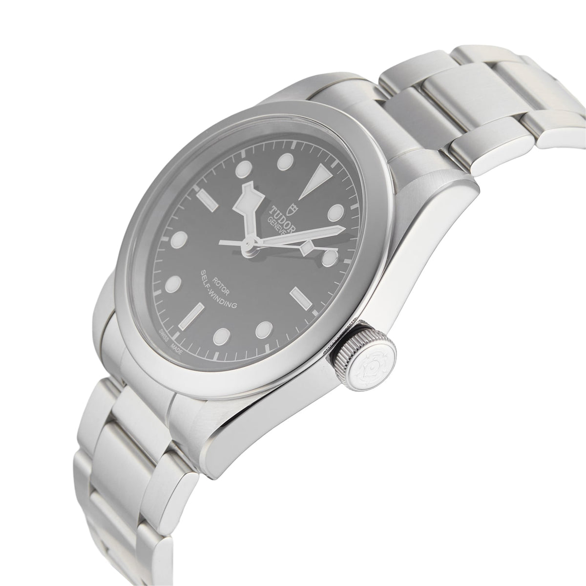 Tudor Black Bay Automatic Black Dial Silver Steel Strap Watch for Men - M79540-0001